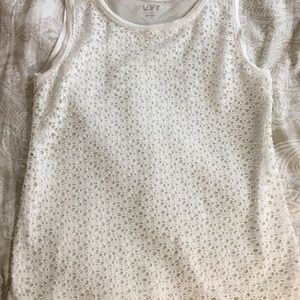 LOFT White eyelet Tank